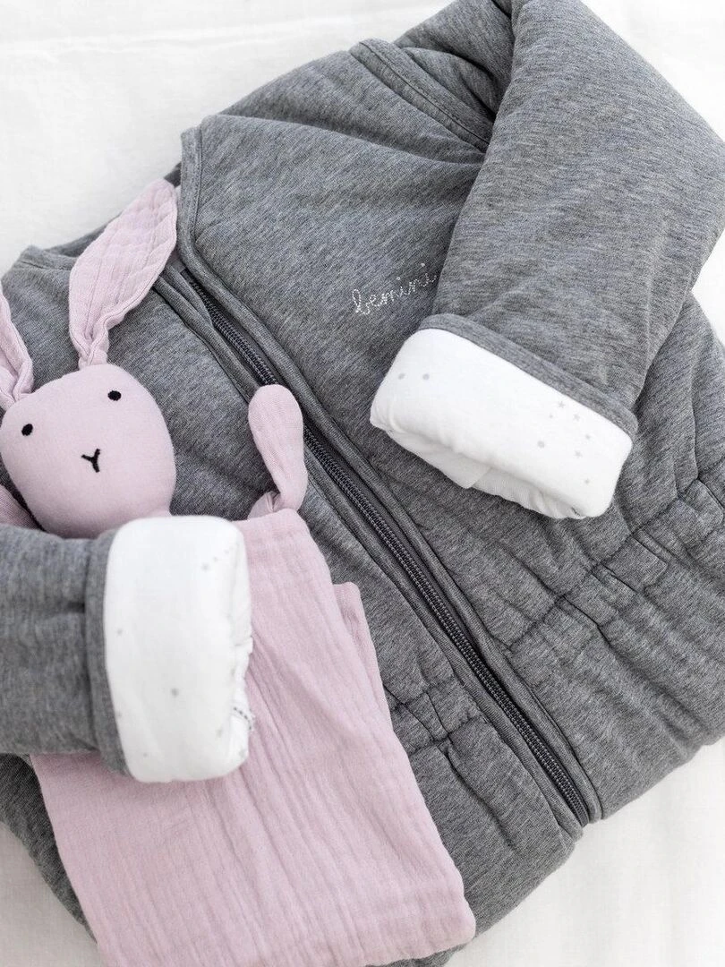 Bemini Gigoteuse  jambes séparables Pady jersey et jersey   Gris foncé