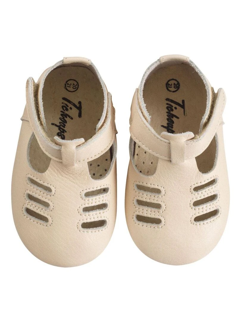 Chaussures bébé cuir souple Tibilly beige   Beige