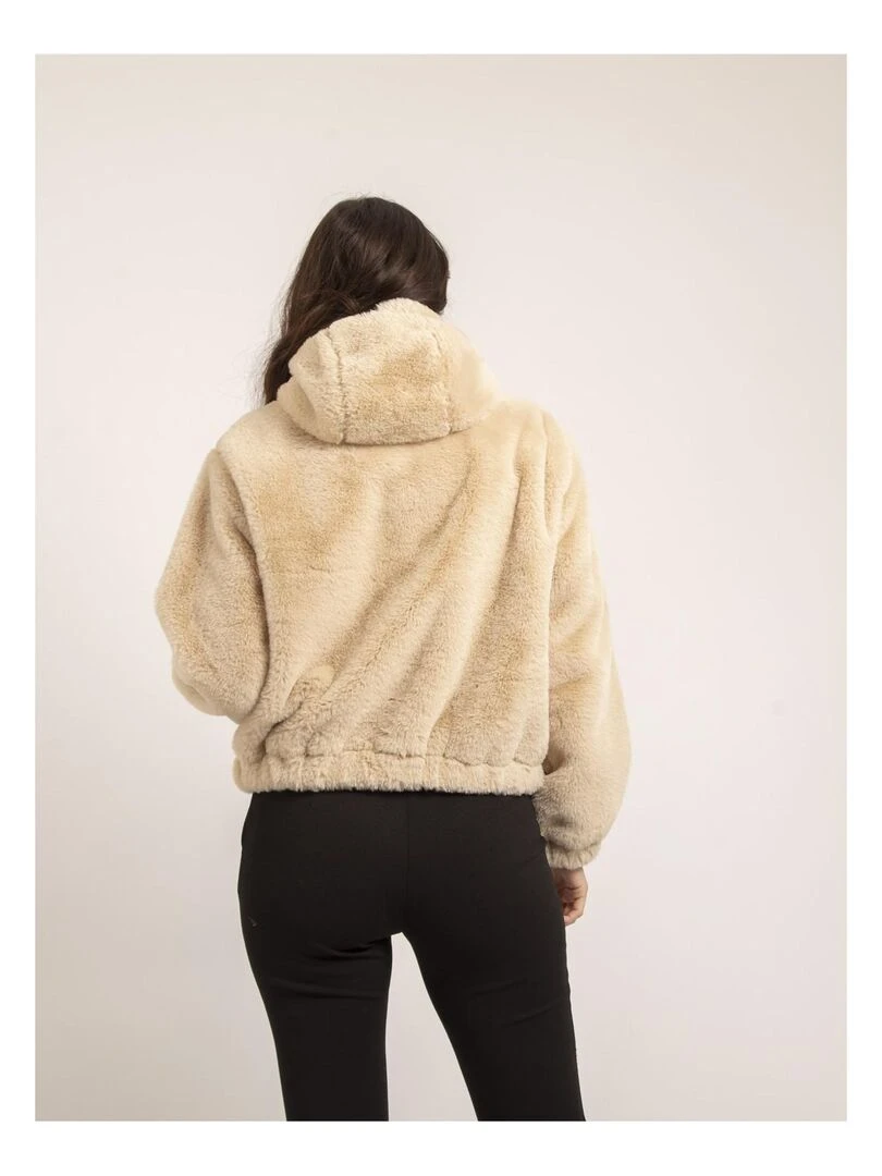 Veste courte capuche UBANIE Beige