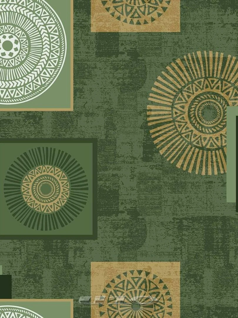 Nappe Toile cirée au mètre Solar kaki Vert