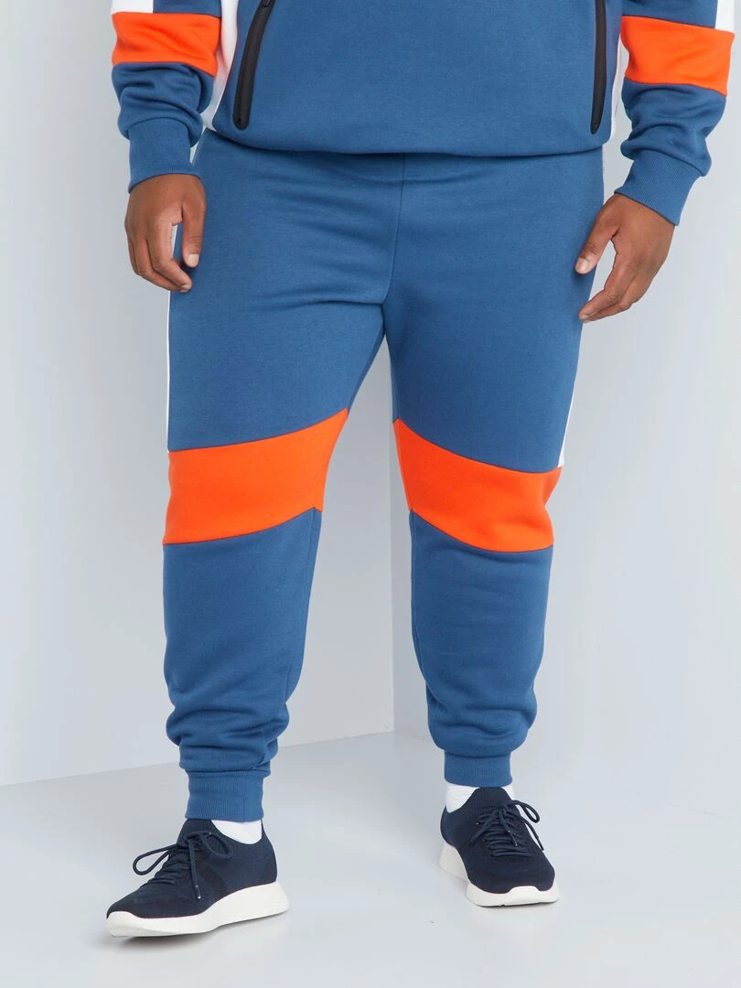 Pantalon de jogging color block Bleu/blanc/rouge