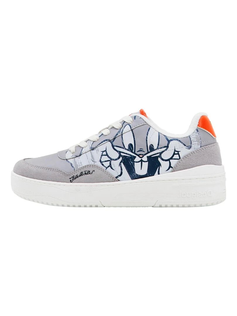 Basket à Lacets Desigual Metro Bugs Bunny Gris