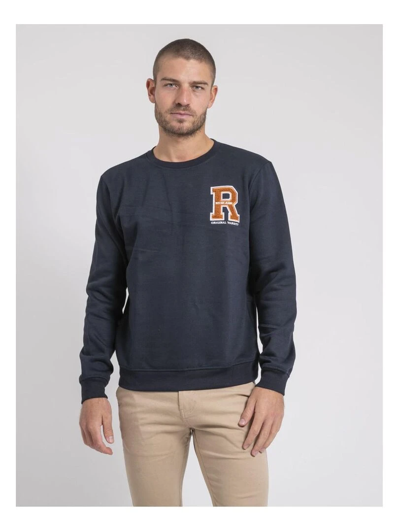 Sweat col rond WASGANY Bleu marine