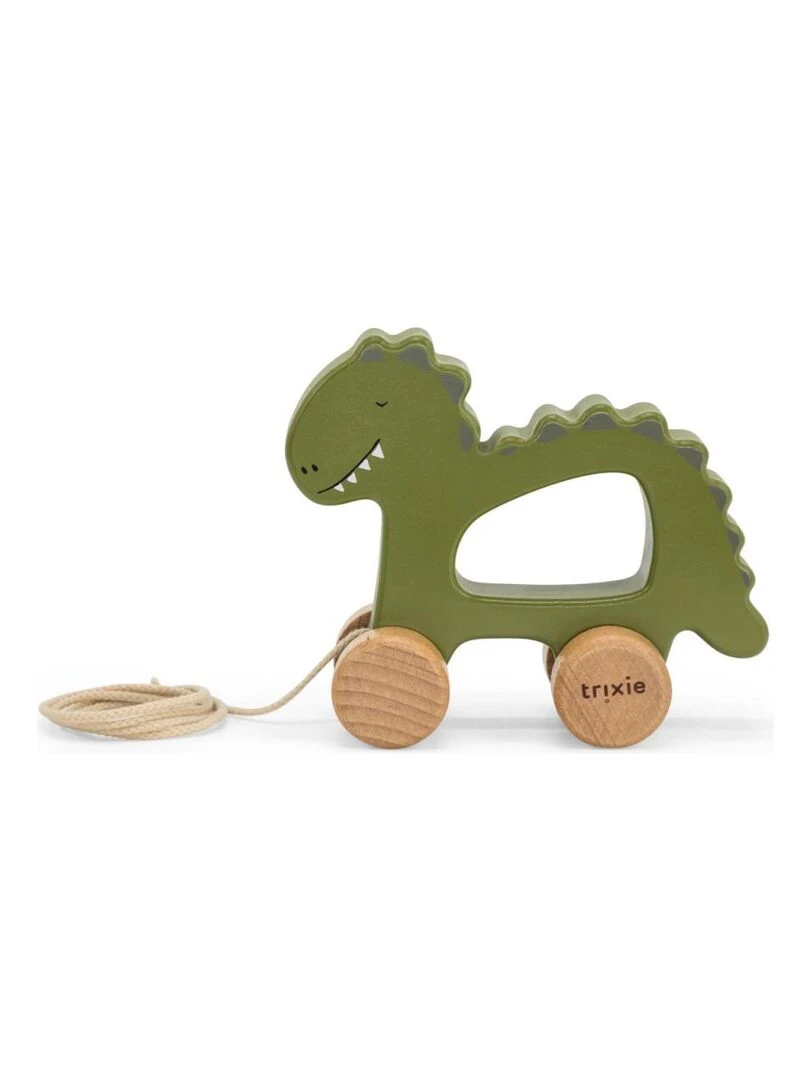 Jouet à tirer en bois Mr Dino Trixie Vert