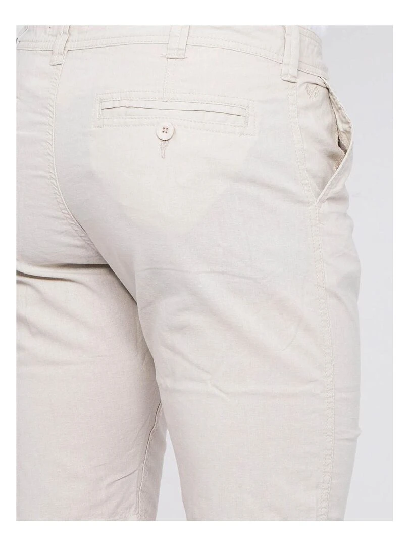 Bermuda chino lin BAGOLIN   Ecru
