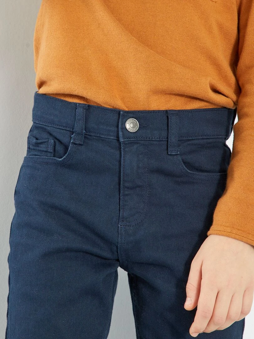 Jean slim à 5 poches bleu marine