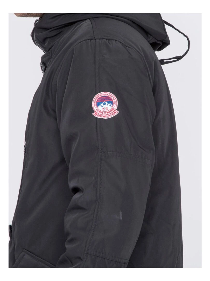 Parka mi longue capuche ZALIX   Noir