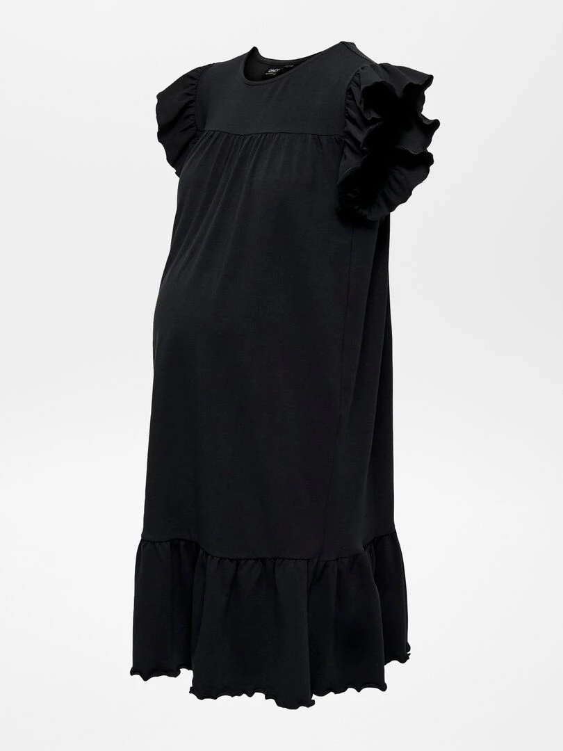 Robe de grossesse à volants   Only Maternity   noir