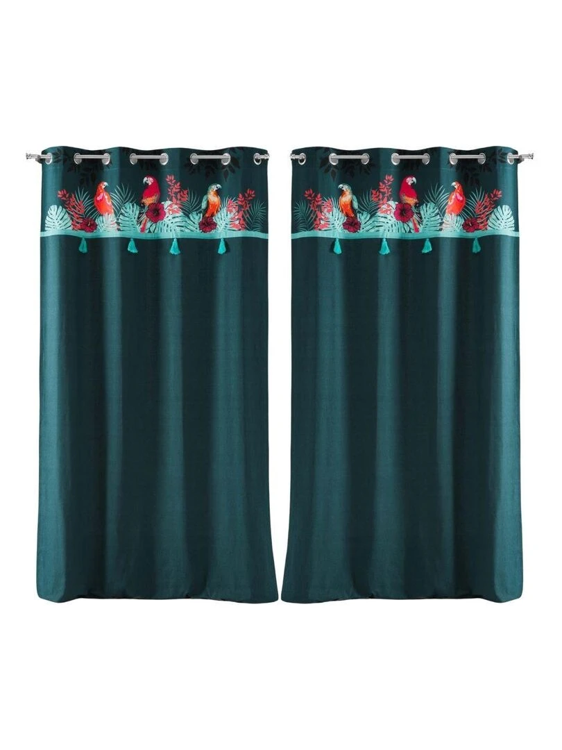 Lot de 2 rideaux Top Caracas Bleu
