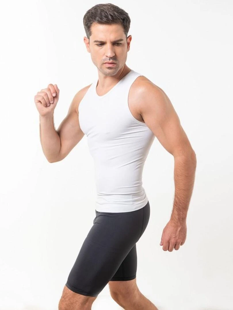 T shirt amincissant avec fibre Emana  Speed   Blanc