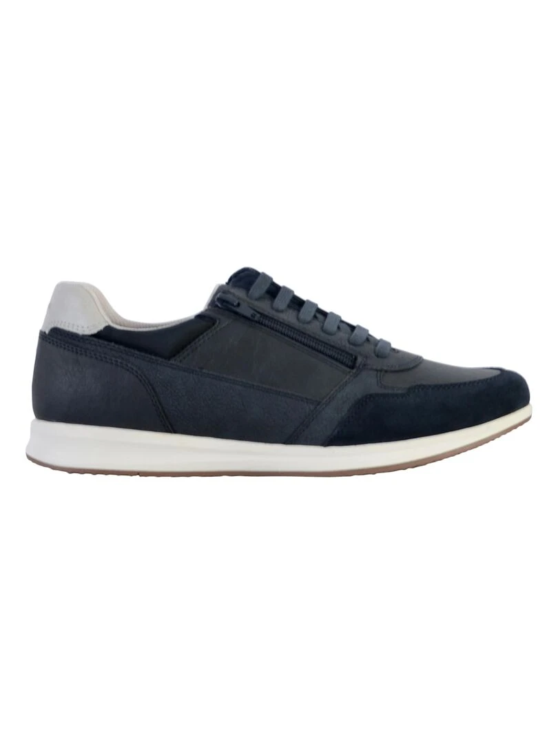 Basket Cuir Geox U Avery A Wrinkl Bleu