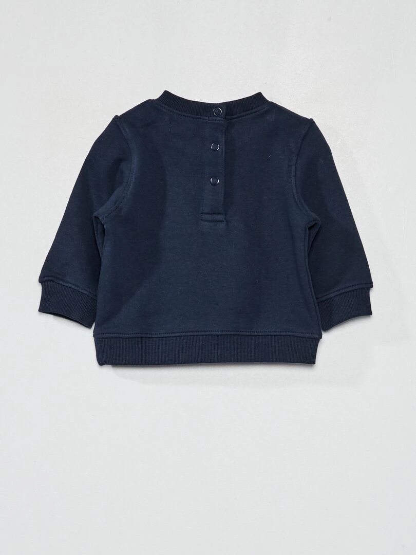 Sweat en molleton fin   Bleu marine