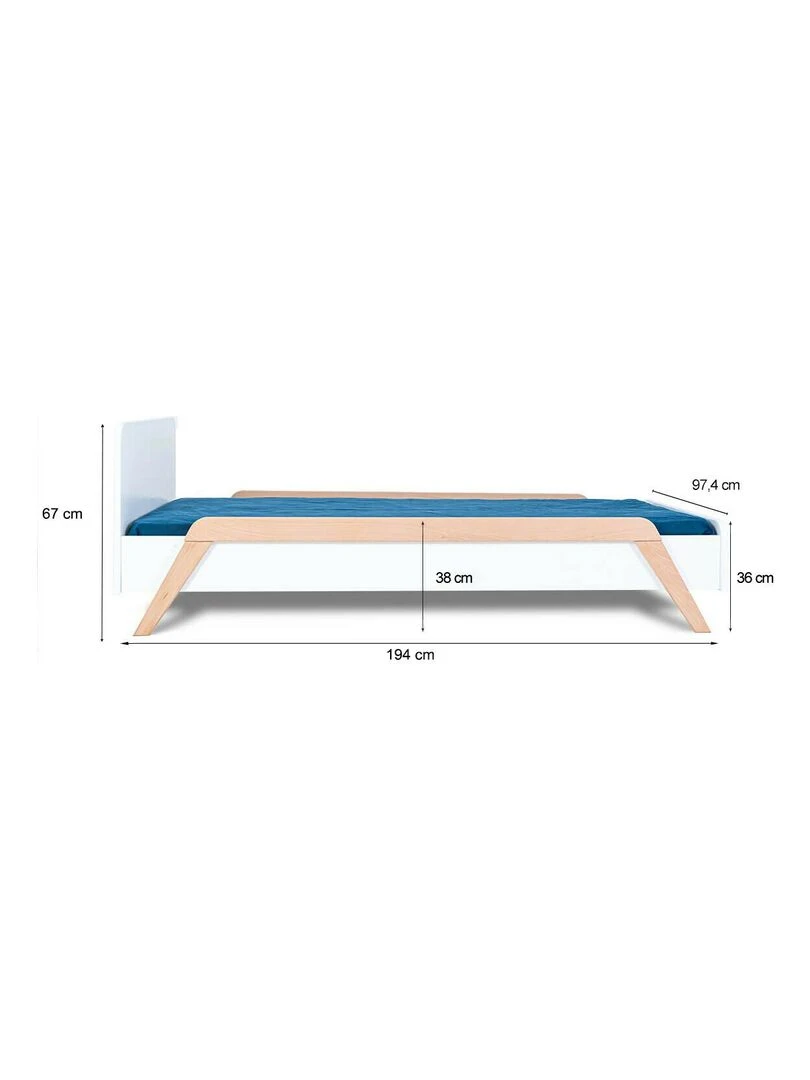 Pack lit avec matelas Pixia   AKITEN RETAIL   Marron