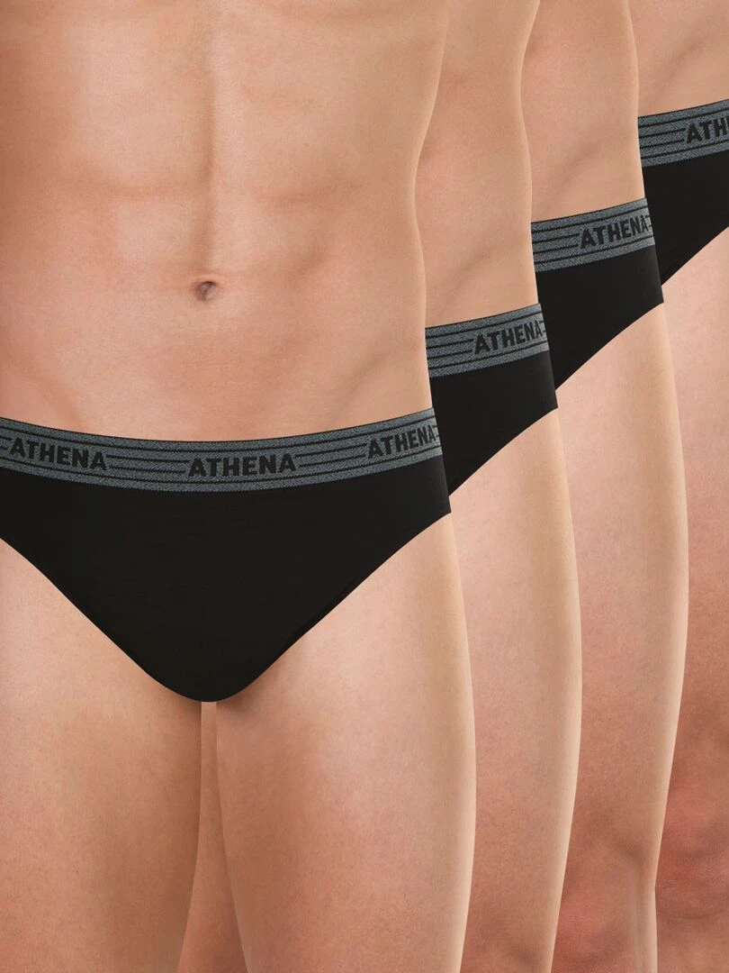 Lot de 4 slips homme Eco Pack Noir