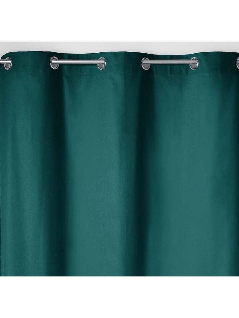 Rideau uni coloré Vert foncé