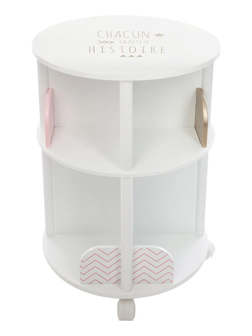 Bibliothèque ronde rose Rose