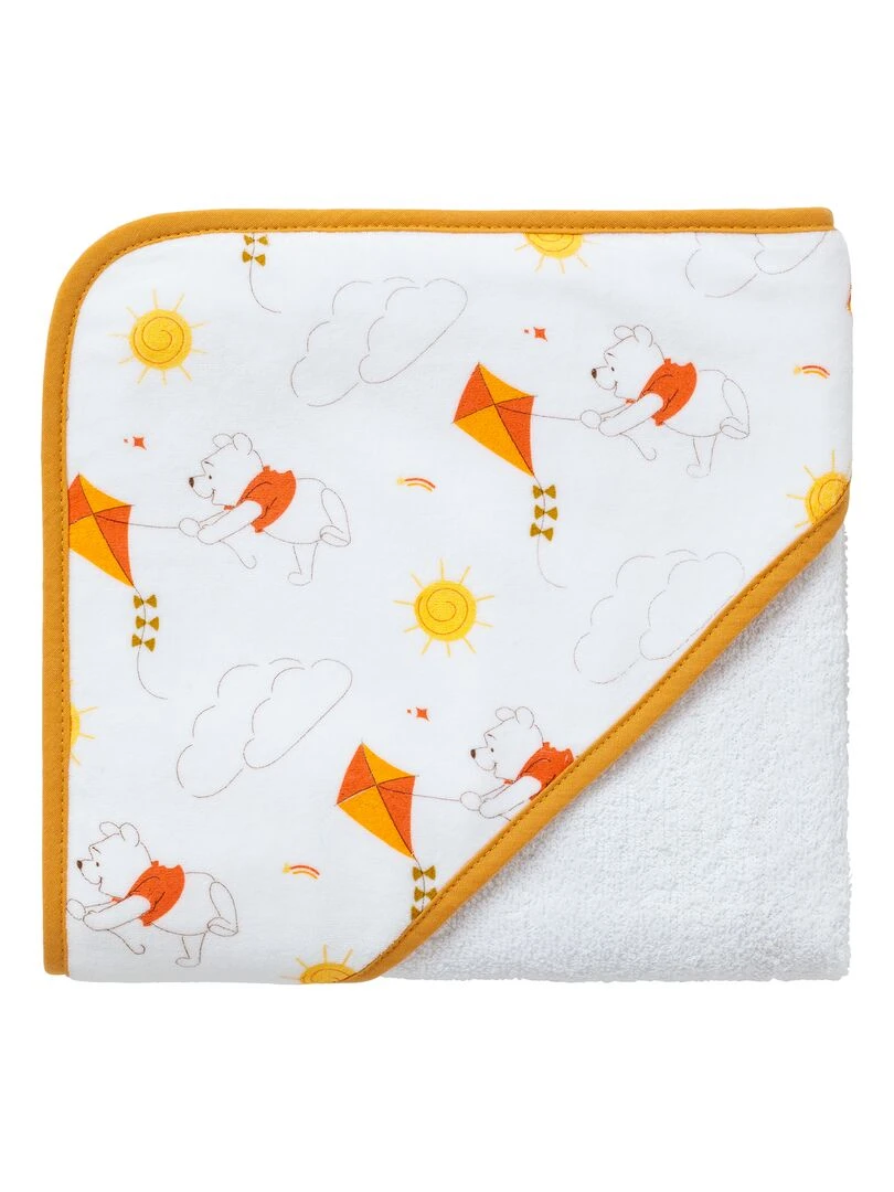 Cape de bain 80x80 cm velours Winnie Retro Jaune
