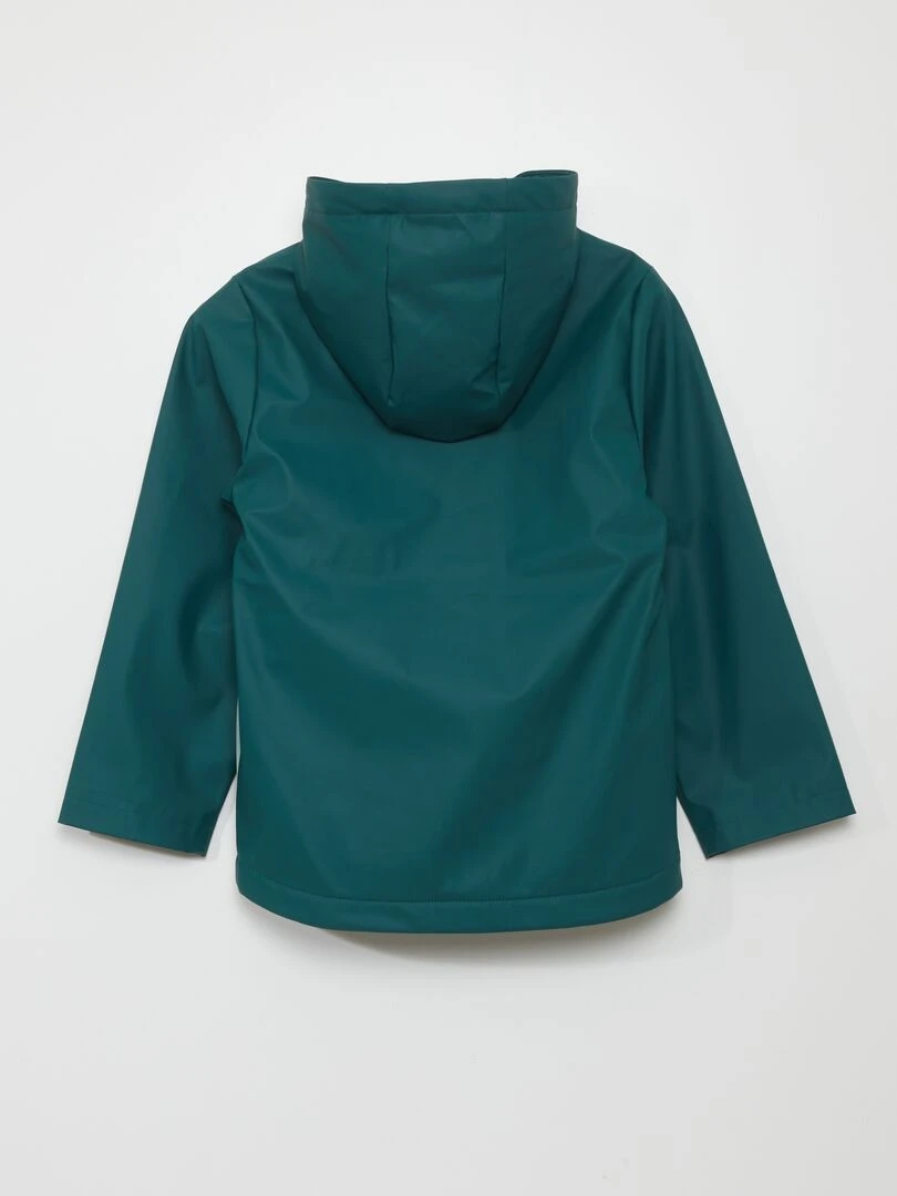Parka bicolore doublure polaire Vert/bleu