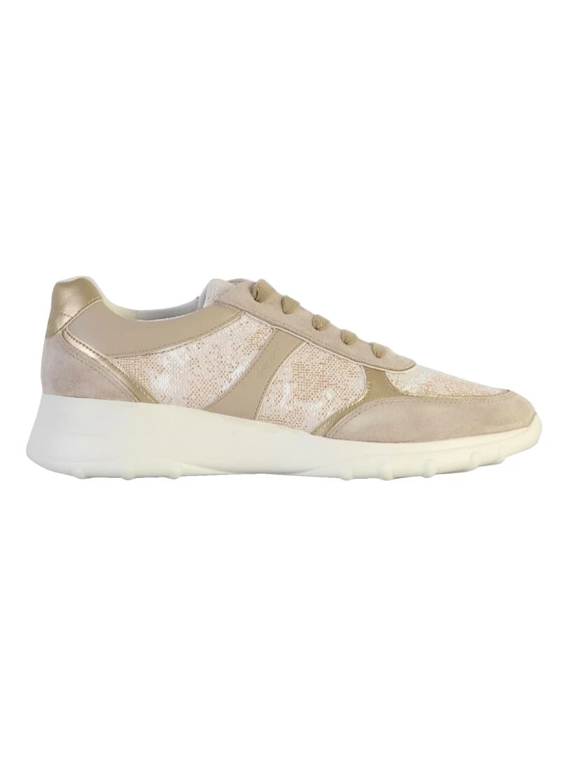 Basket Cuir Geox Alleniee Beige