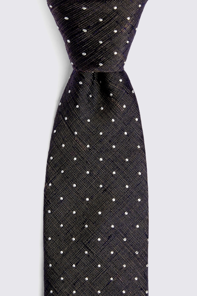 Chocolate Pindot Tie Buy Online at Moss