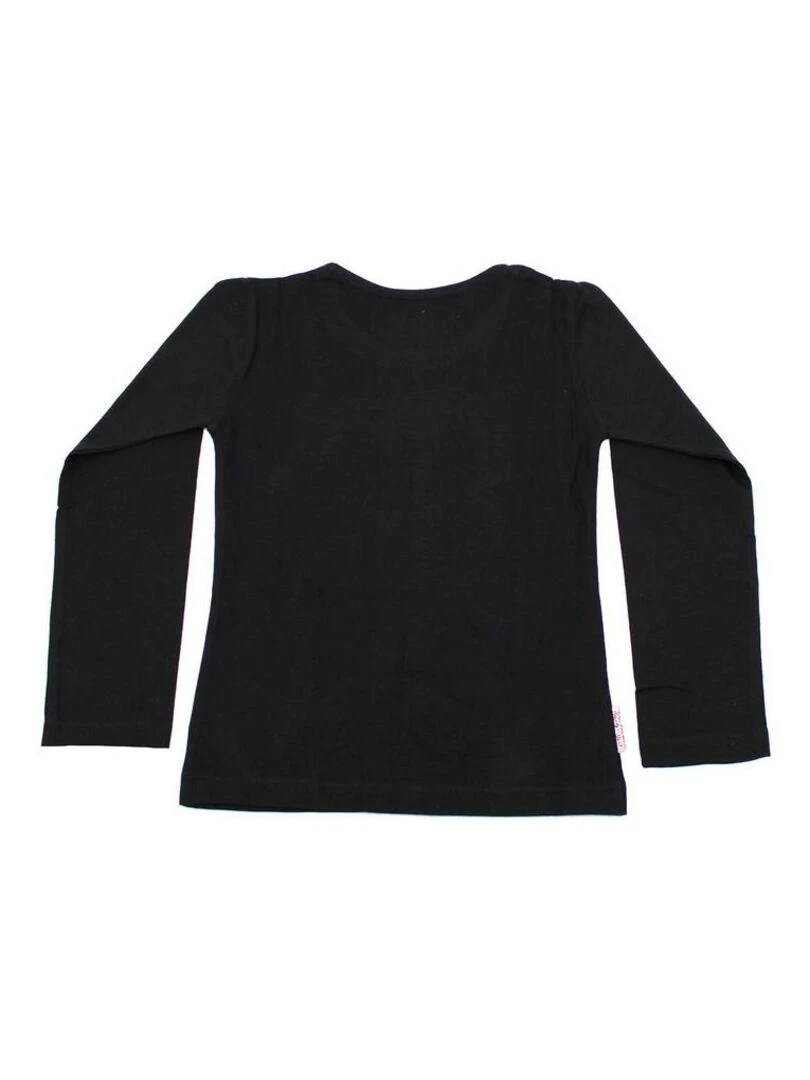 T shirt manches longues fille FONITO MISS GIRLY Noir Noir