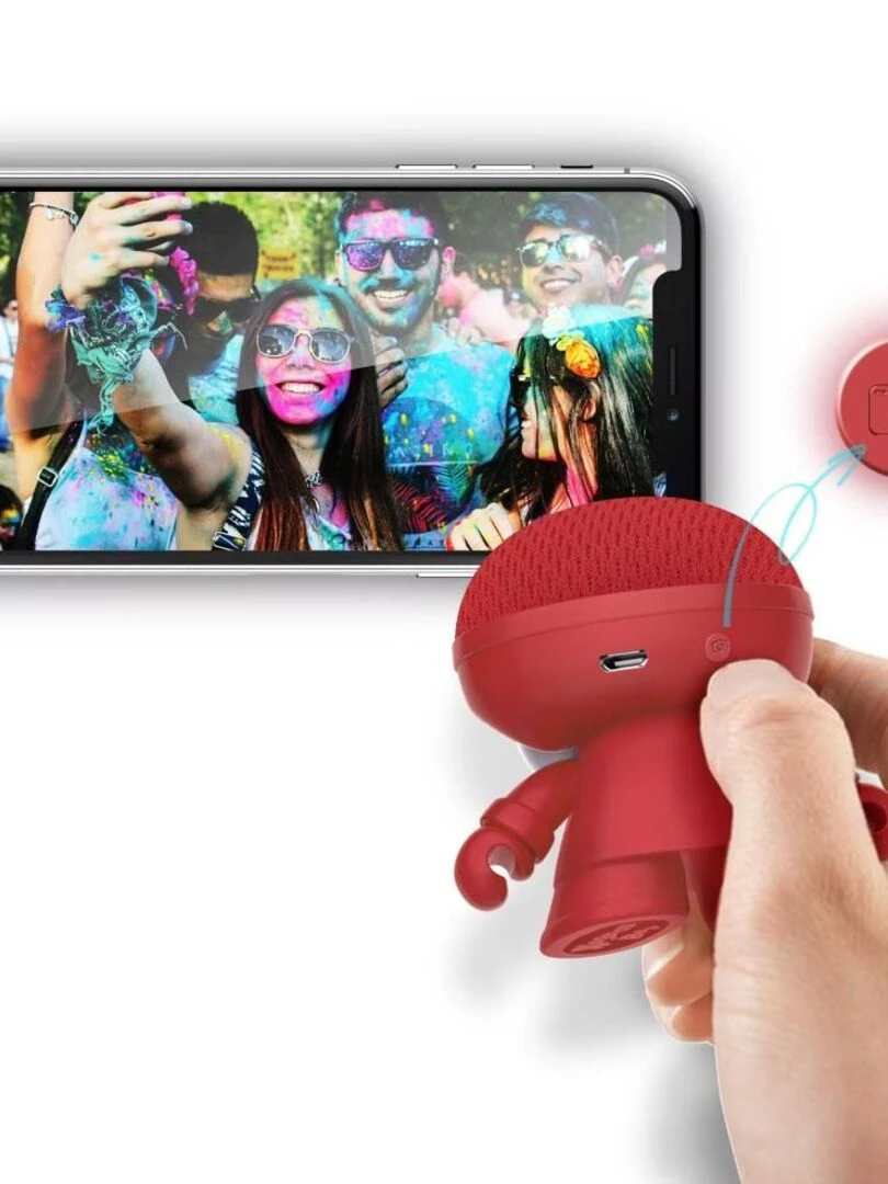 Enceinte Bluetooth Mini Xoopar XBoy   Eco Rouge   N/A