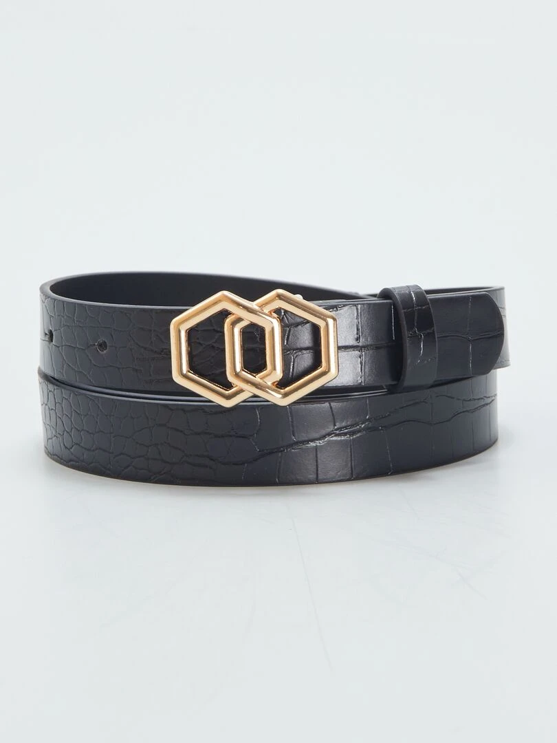 Lot de 2 ceintures fines   Noir