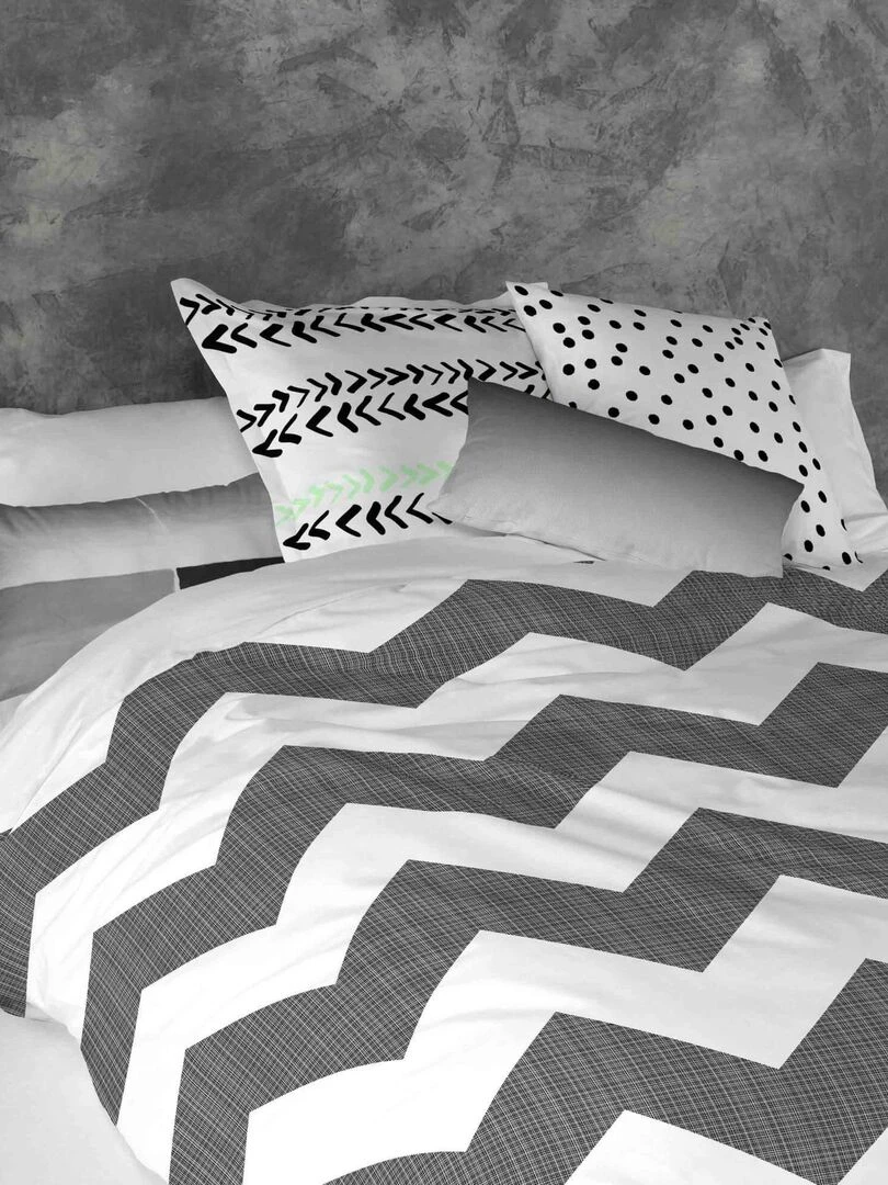 Housse de coussin Forward "Happyfriday" Blanc
