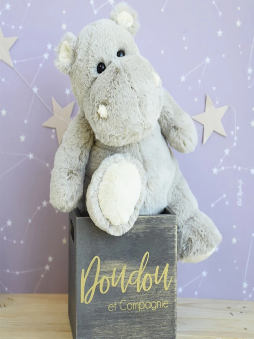 Peluche Hippo'dou (25 cm)   Gris