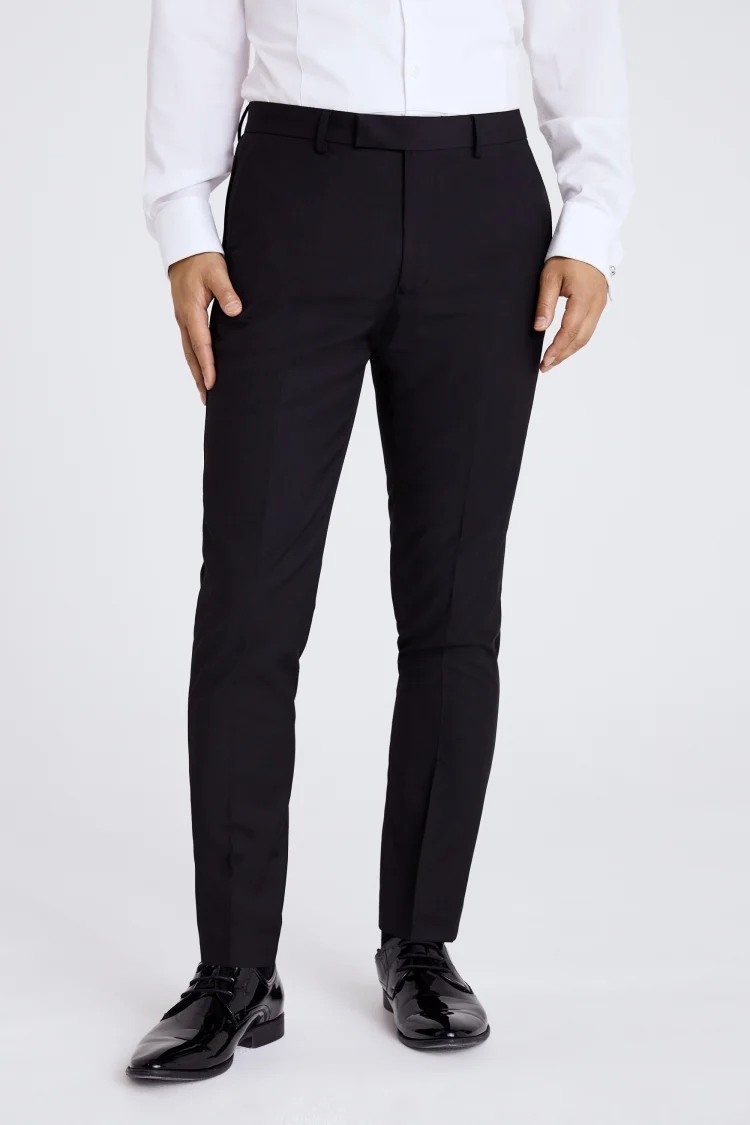Slim Fit Black Notch Lapel Tuxedo Jacket   Buy Online at Moss