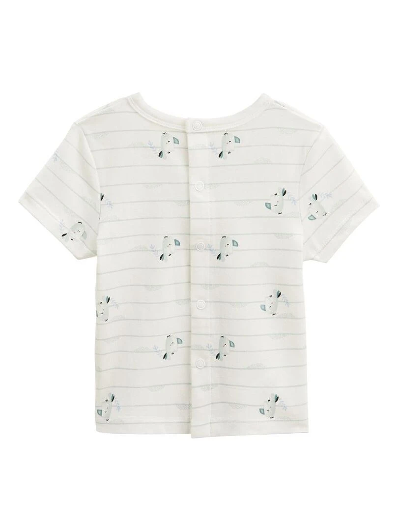 Lot de 2 t shirts bébé manches courtes Kimi   Ecru