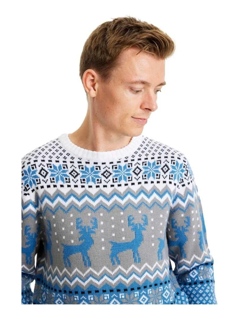 Pull de Noël 'Le Tradi"   Bleu