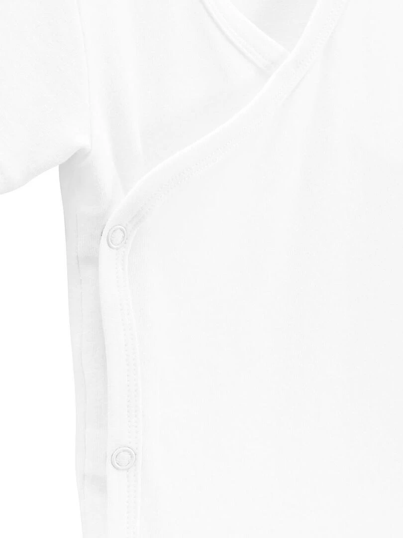 Lot de 3 bodies bébé manches courtes croisés   Blanc