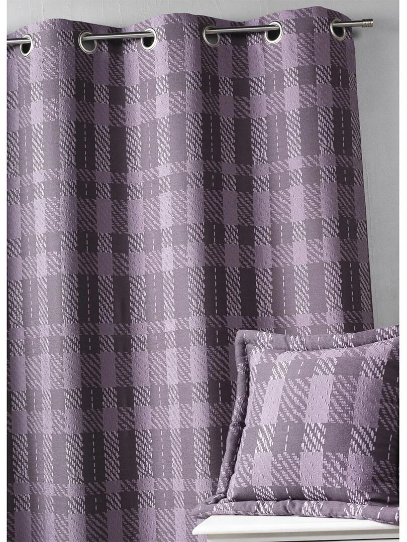 Rideau d'ameublement 'Carreaux' Violet prune