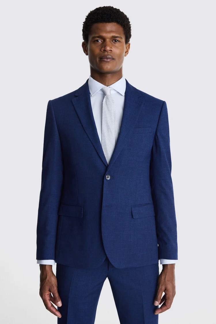Slim Fit Blue Slub Jacket Buy Online at Moss