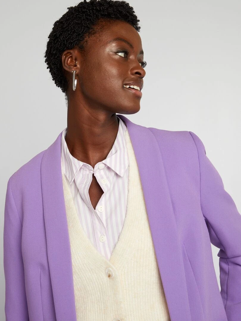 Veste blazer mi longue   Violet