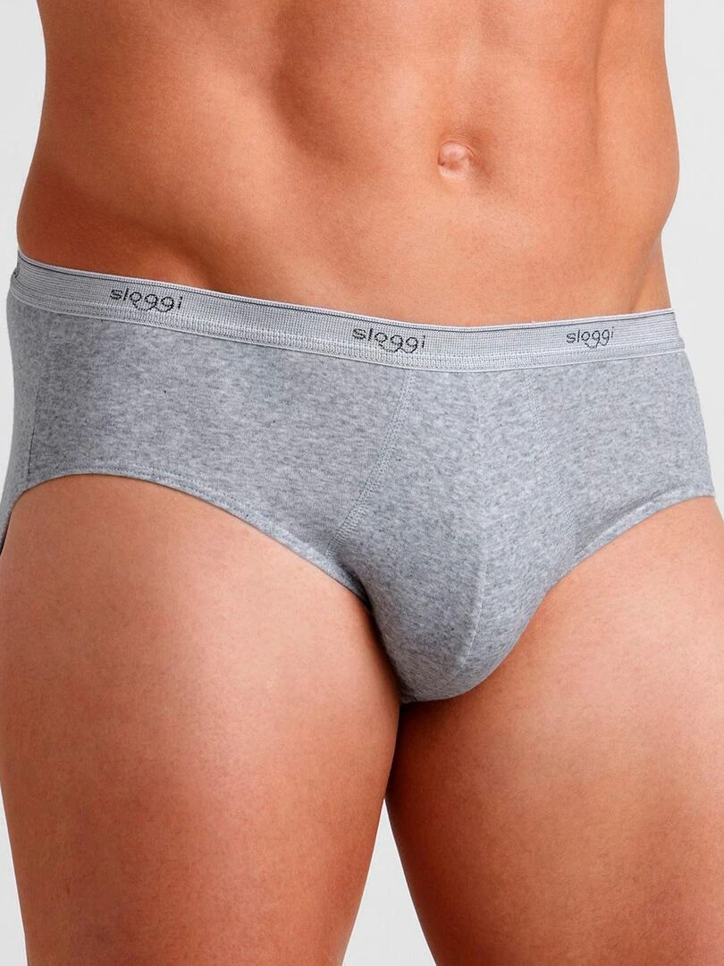 Lot de 3 slips fermés midi Sloggi® men Damart Gris