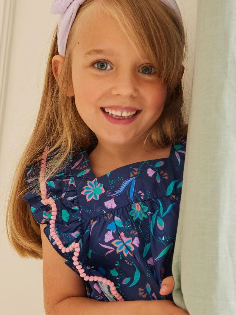 Blouse fille Mumbai   Bleu