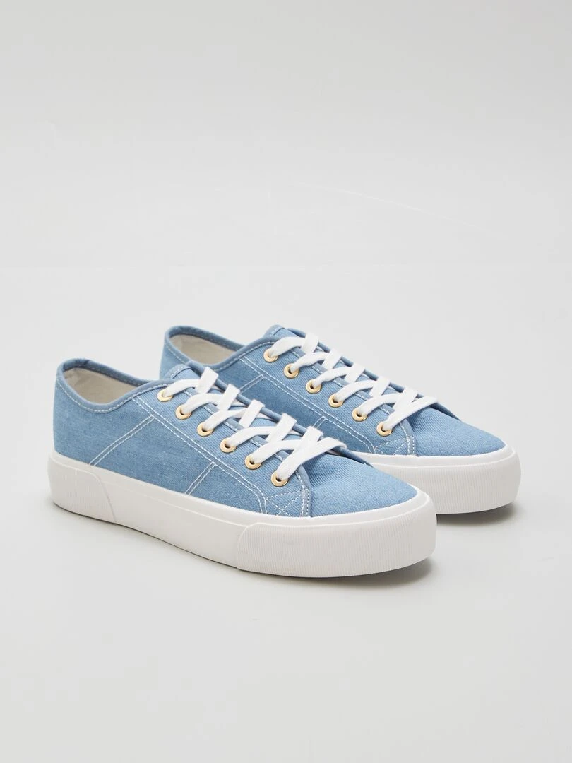 Baskets basses en denim Denim