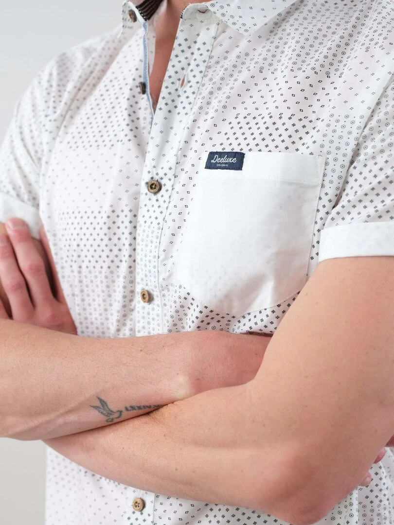 Chemise homme en popeline 'Deeluxe'   Blanc