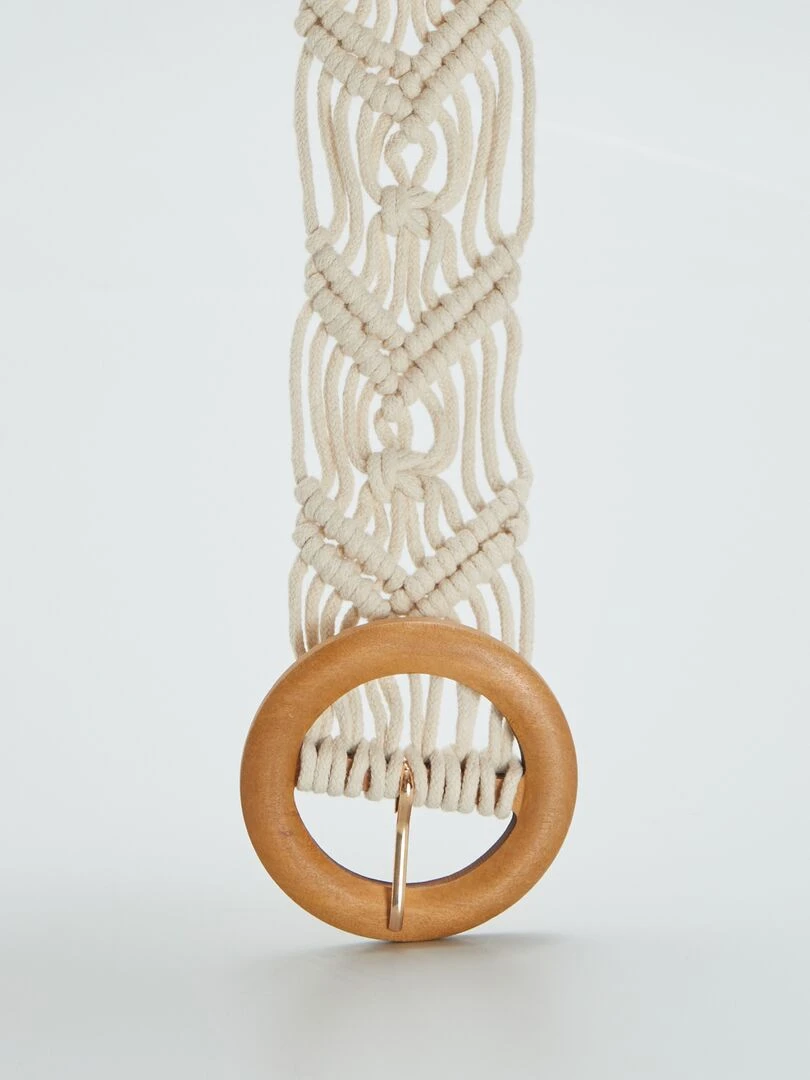 Ceinture en macramé Blanc