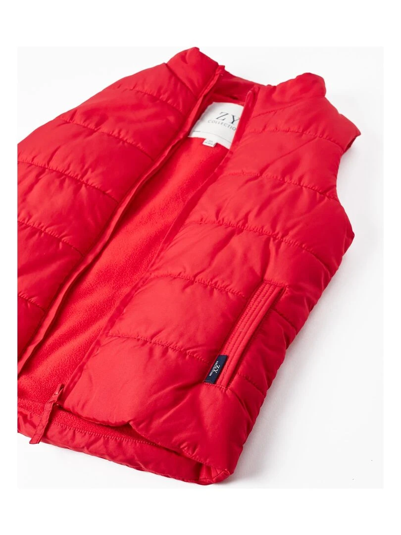 Gilet matelassé avec doublure polaire pour garçon  ROYALS OFF DUTY   Rouge