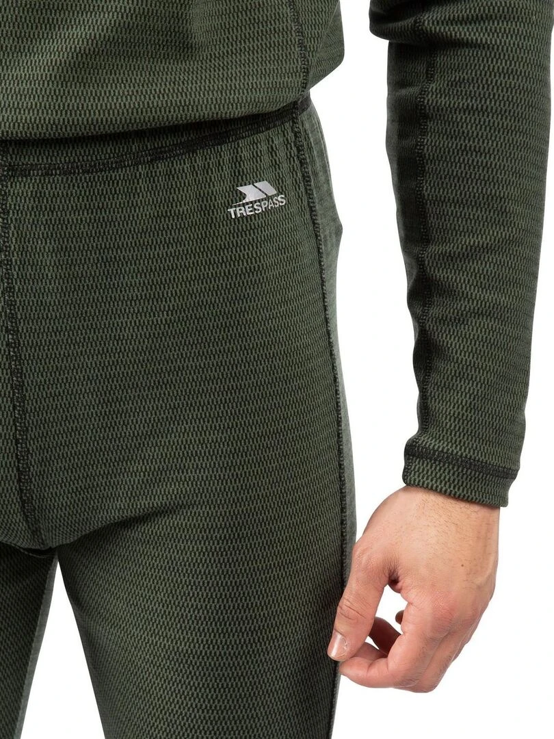Trespass   Bas thermique KIRK   Noir Kaki