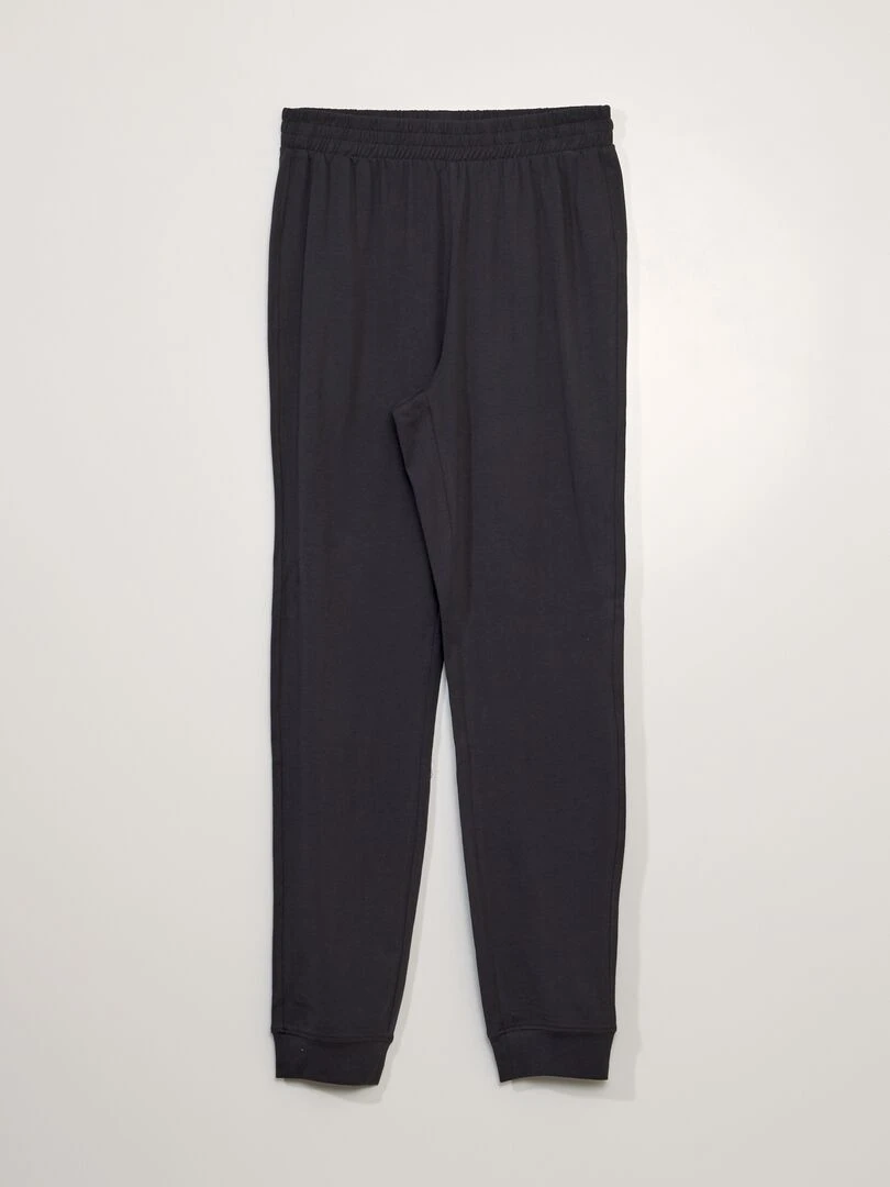 Ensemble pyjama t shirt + pantalon   Noir