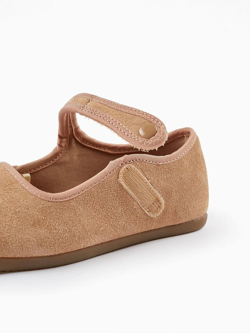Sabots en daim pour fille  ATLANTIC COMPANY   Beige clair