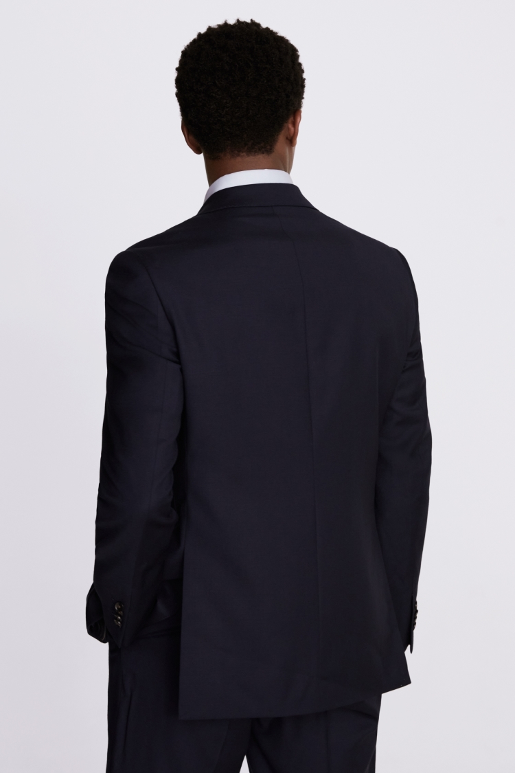 Italian Tailored Fit Blue Check Jacket   Buy Online at Moss