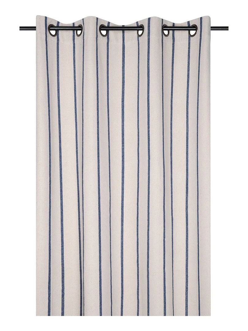 Rideau à œillets 135x260 cm St Trop marine coton Bleu
