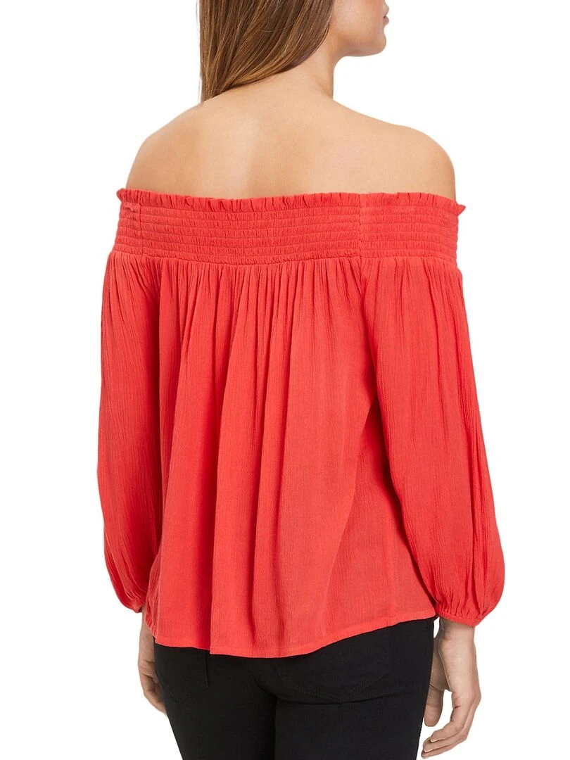 Top épaules nues Summer Kapsel   Rouge