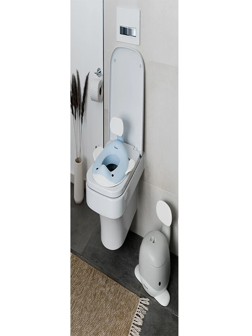 Réducteur de toilette baleine pour enfants   Bleu clair