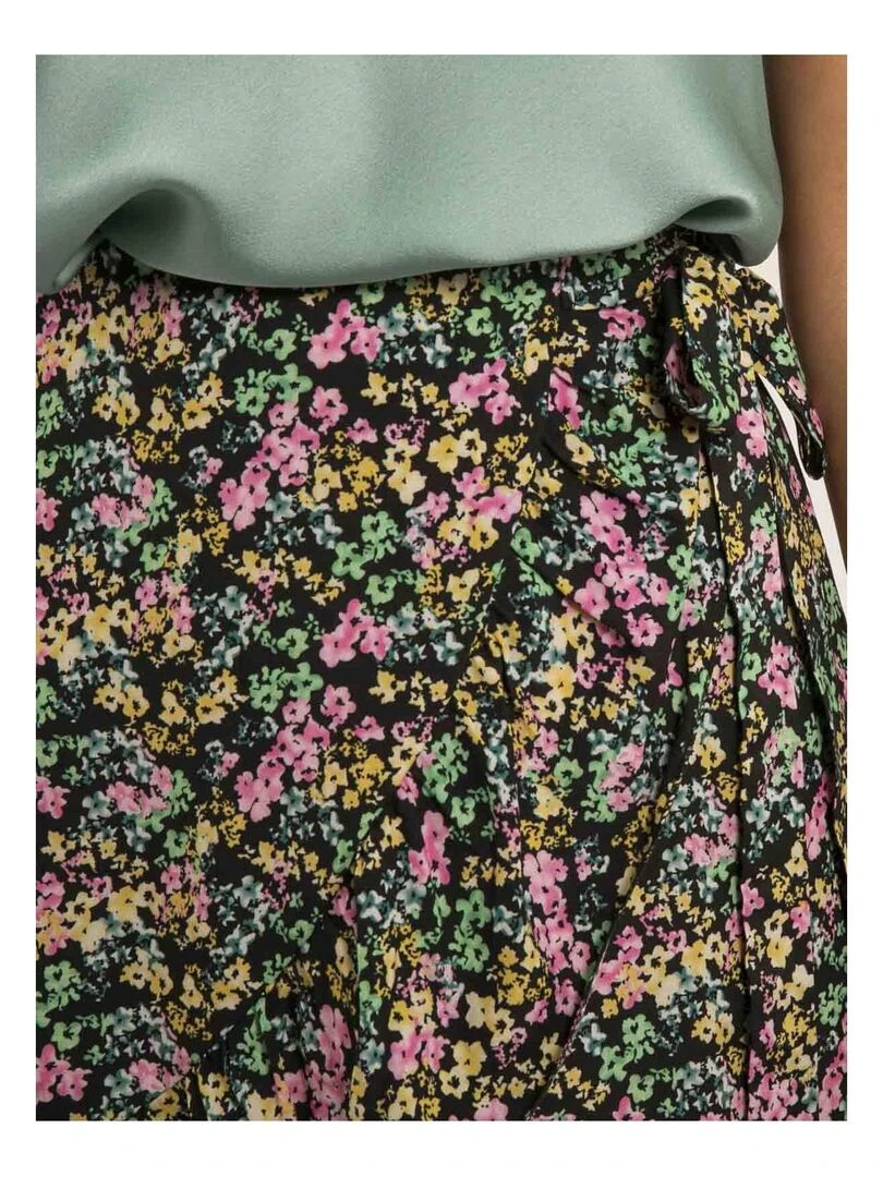 Jupe courte motifs XELPA   Noir